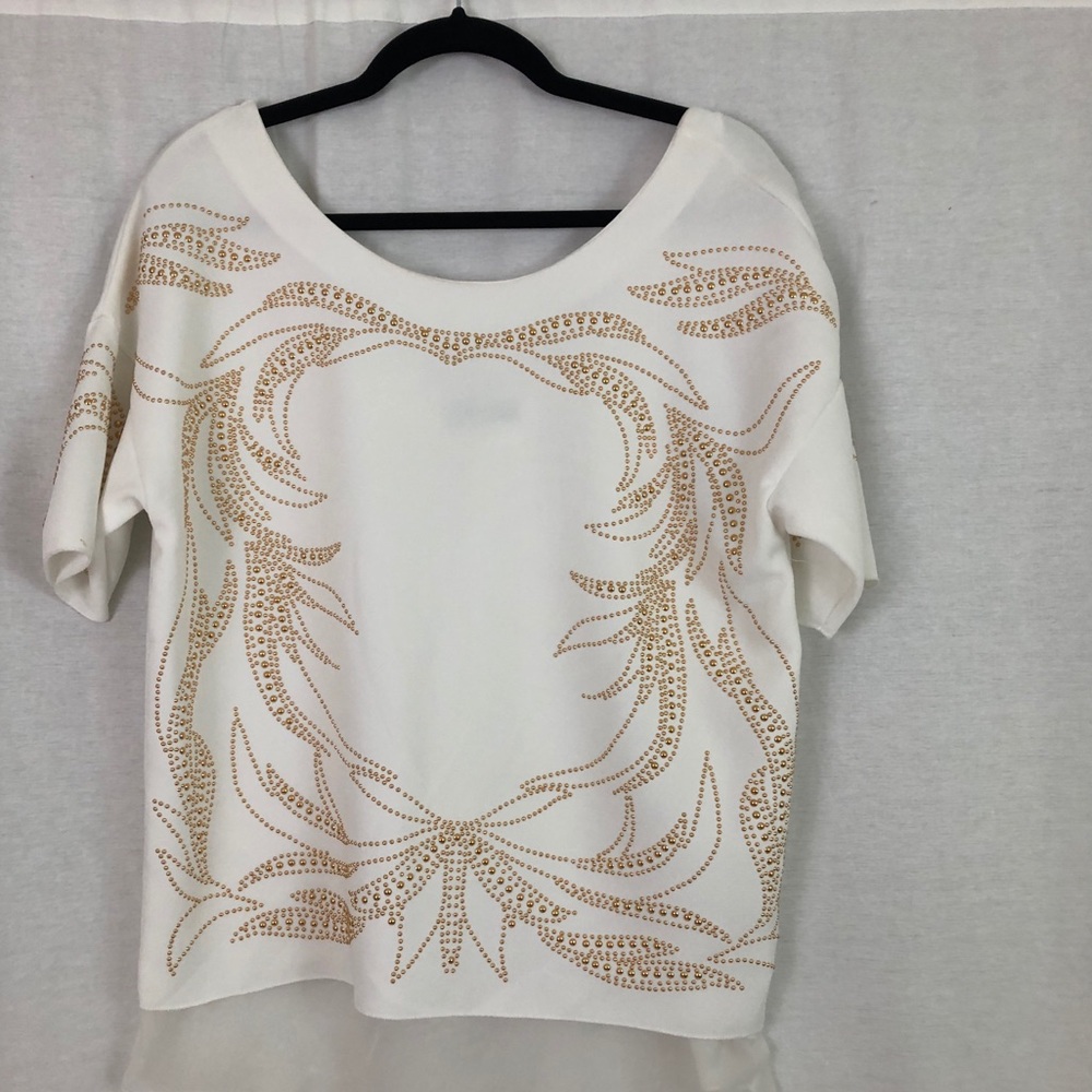 Zara | w&b collection gold bead Festive Blouse